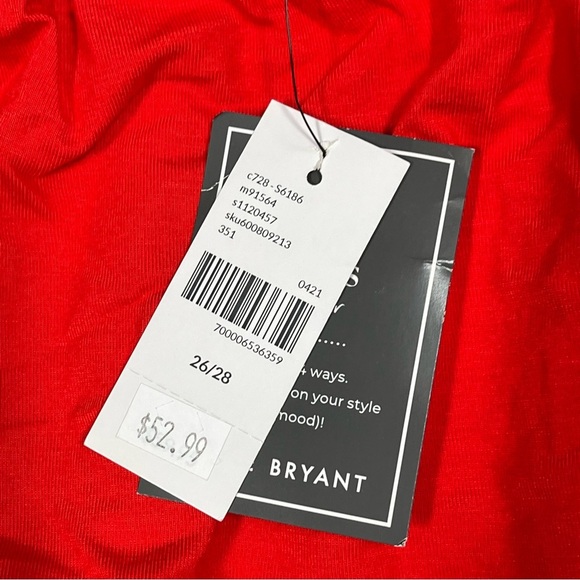 Lane Bryant Women’s Off-the-Shoulder Romper Plus Size 26/28 in Flame Scarlet - Picture 4 of 8
